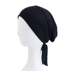 À la mode <span class=keywords><strong>coton</strong></span> longue queue tête écharpe écharpe chapeaux <span class=keywords><strong>Bandana</strong></span> faire Turban <span class=keywords><strong>chimio</strong></span> casquette dormir chapeau bonnet chapeau en gros - Product Image 3