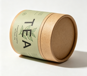บรรจุภัณฑ์กระดาษทรงกระบอกสำหรับชาเขียว พิมพ์ลายทองคำ  แบบรีไซเคิลได้ ปิดผนึกแน่นสนิท - Product Image 4