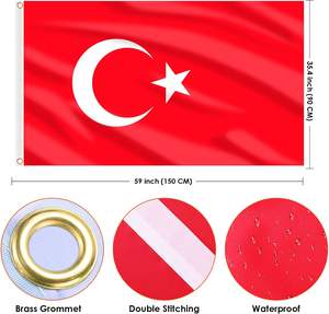 <span class=keywords><strong>Bandera</strong></span> de país grande, <span class=keywords><strong>estrella</strong></span> de <span class=keywords><strong>Luna</strong></span> Blanca <span class=keywords><strong>Roja</strong></span>, <span class=keywords><strong>bandera</strong></span> nacional de Turquía, 3x5 pies, 90x150cm, pancarta de poliéster, Impresión de doble cara, <span class=keywords><strong>bandera</strong></span> turca - Product Image 6