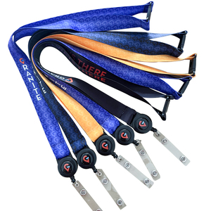 Custom Logo Embossed Soft Durable Nylon Printed Contemporary Promotional Lanyard Keychain Neck Strap for Alumni Relations/Class