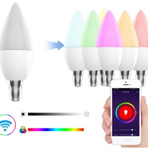 หลอดไฟอัจฉริยะ Smart Life รุ่นวินเทจ สีสันสดใส 5W E14 4000K WiFi RGBW หลอดไฟ LED อัจฉริยะ Tuya Wifi 5W RGBCW ใช้ไฟ AC ควบคุมผ่านแอป - Product Image 5