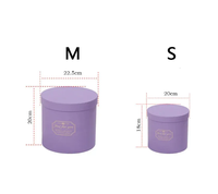 Boîte Cadeau Personnalisée Portable en Papier, Seau Rond pour Fleurs, Boîtes à Roses pour la Saint-Valentin avec Corde, pour Mariages et Fêtes
