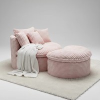 Canapé-lit inclinable moderne couleur crème pour salon / Fauteuil lounge / Canapé une place / Idéal pour appartements et hôtels