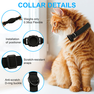 ปลอกคอสัตว์เลี้ยงแบบปลอดภัย 2026Quchonpet สำหรับ Apple Tracker ปลอกคอแมวพร้อมที่ใส่ AirTag แบบยืดหยุ่น ปรับได้สำหรับลูกแมว - Product Image 3