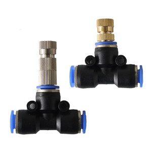 Connecteur <span class=keywords><strong>pneumatique</strong></span> 1/4 raccord de tuyau connecteur coulissant à trois voies buse de brouillard Tee - Product Image 3