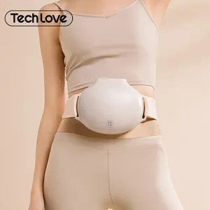 Tech Love 2024 New Arrival Vibration Fat Reducer Rechargeable Bian Stone Abdominal Back Massage Device Slimming Massage Belt