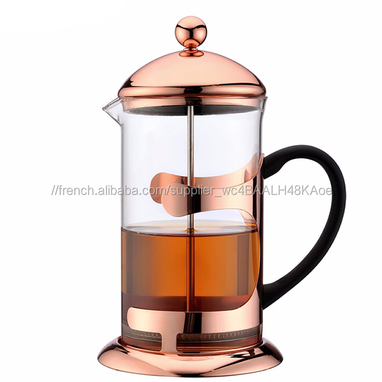 Presse Française Machine À Café, bouteille en verre Français Presse café transparente piston pour la vente en gros