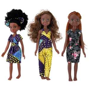 China Factory Frozen African American Pretty Girl Doll Wigs Toys for Girls