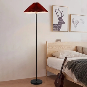 Lampada da Terra ad Angolo in Tessuto Plissettato Stile Americano Semplice e Lussuoso <span class=keywords><strong>per</strong></span> Soggiorno e Camera da Letto - Product Image 3