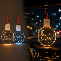 Éclairage intérieur automobile sans fil, éclairage LED personnalisé suspendu, accessoires intérieurs de voiture, lumière ambiante pour rétroviseur