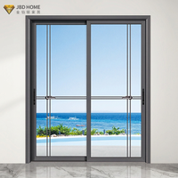 Portes coulissantes à cadre étroit résistantes aux ouragans, personnalisables, isolées, à double vitrage, certifiées CE, en aluminium, pour l'extérieur