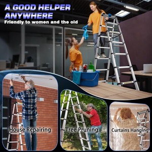 Deliladder 3.2M+2.6M Double <strong>Telescopic</strong> <strong>Step</strong> <strong>Ladder</strong> with EN131 AS/NZS - Product Image 6