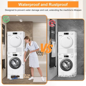 Nouvelle arrivée 2025, socle pour lave-linge domestique avec hauteur réglable de 3/6/9 pouces, facile à installer, support réglable pour lave-linge, réfrigérateur - Product Image 6