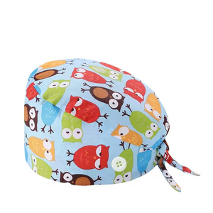 Gorros Quirúrgicos Protectores con Forro <span class=keywords><strong>de</strong></span> Satén y Botones, Gorros <span class=keywords><strong>de</strong></span> Enfermera con Estampado <span class=keywords><strong>de</strong></span> Dibujos Animados, Gorros Médicos Transpirables para Mujeres - Product Image 1