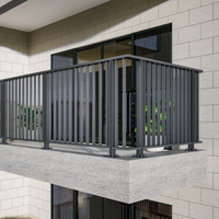 Système de balustrade moderne sans cadre en aluminium pour balcon, escalier et espaces extérieurs - Faible entretien, installation facile