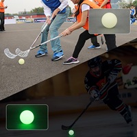 Balle de fascia lumineuse verte pour hockey sur glace, 6,5 cm, pour l'entraînement sportif et le fitness en intérieur/extérieur