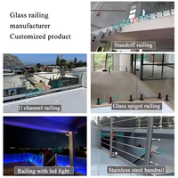 Support de verre standard australien pour balustrade en verre sans cadre de 10-12 mm pour balcon, clôture de piscine, main courante d'escalier