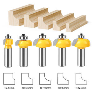 2 adet 8mm Shank çekirdek kutusu yönlendirici <span class=keywords><strong>Bit</strong></span> rulman pah ile R köşe bıçak ağaç İşleme için - Product Image 3