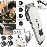 Cortadora de Pelo Eléctrica Kemei KM-809A, Recortadora Profesional con Pantalla LCD, Recortadora Inalámbrica para Silla de Barbería