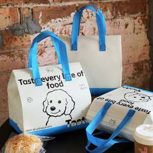 ถุงส่งอาหารแบบไม่ถักทอ บุฟอยล์อะลูมิเนียม บรรจุภัณฑ์เก็บความร้อนแบบใช้แล้วทิ้ง สำหรับร้านอาหาร น้ำผลไม้ กาแฟ เค้ก ถุงใส่กลับบ้าน - Product Image 4