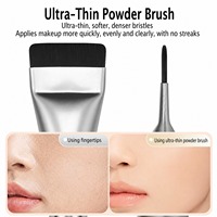 Pinceau de maquillage liquide ultra-fin et sans traces, dense et lisse pour un fini parfait du fond de teint