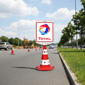 Cono de Tráfico con Logotipo Impreso por Ambos Lados, Juego de Conos de Seguridad de Plástico PC para Advertencia Vial y Seguridad en el Tráfico - Product Image 3