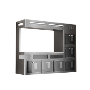 Étagère murale perforée en acier au carbone extra-épais pour assaisonnements, rangement combiné pour la maison - Product Image 5