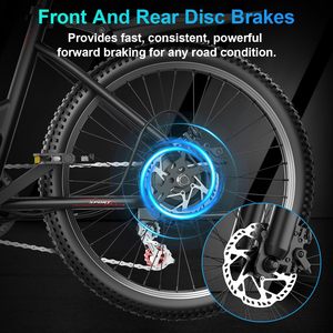 Bicicletta Elettrica per Adulti, [Motore di Picco 1500W] Mountain Bike Elettrica, E-bike 26\", 65 Miglia 28MPH Bicicletta Elettrica con Batteria 48V 10Ah - Product Image 4