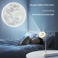 Lampe projecteur USB Ciel étoilé et Lune avec télécommande et réglage de la luminosité, veilleuse de chambre