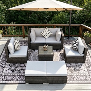 Juego <span class=keywords><strong>de</strong></span> <span class=keywords><strong>Sillas</strong></span> <span class=keywords><strong>de</strong></span> Ratán para Exterior, Económico, Estilo Nórdico Minimalista, Muebles <span class=keywords><strong>de</strong></span> Mimbre con Estructura Antioxidante, Mesa y <span class=keywords><strong>Sillas</strong></span> para Balcón o <span class=keywords><strong>Terraza</strong></span> - Product Image 1