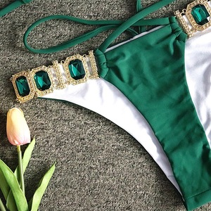 2020 Venta caliente de las mujeres de cristal de joyería de diamante Bikini vendaje de dos piezas traje de baño Bikini - Product Image 5