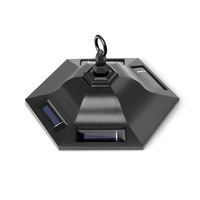 Lampe murale solaire moderne de luxe avec lanterne à LED Design noir pour décoration extérieure de jardin Diffuseur mural facile en polycarbonate Offre Spéciale