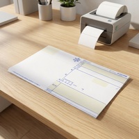 Étiquette d'expédition thermique à trois couches, surface d'impression thermique lisse, autocollant de bordereau 3 plis pour la logistique coréenne CJ Logistics