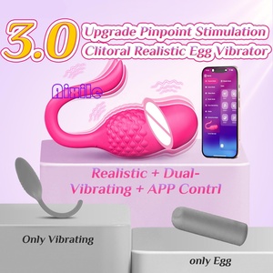 Vibrador Portátil con Control Remoto por Aplicación, Juguetes Sexuales <span class=keywords><strong>para</strong></span> Mujeres, Huevo Vibrador con 9 Modos, Estimulación Dual del Clítoris - Product Image 5