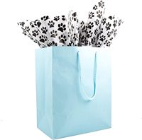 Papier d'emballage avec motif de patte de chiot, 50 pièces, pour la livraison cadeau, emballage de papier