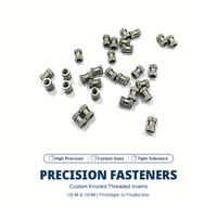 Inserts filetés moletés usinés CNC, inserts métalliques sur mesure pour soudage à chaud, fabricant d'écrous d'insertion