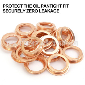 Nissan Oil Pan Drain <b>Plug</b> Gasket 11026-01M02 Copper For Teana Qashqai - Product Image 2