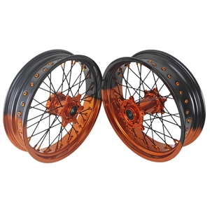 Juego de Ruedas Supermoto de 17 Pulgadas 3.5/5.0 para EXC SX-F SX <span class=keywords><strong>125</strong></span> 250 300 350 450 500 2003-2023, Piezas de Alto Rendimiento de Aleación de Aluminio CNC - Product Image 3