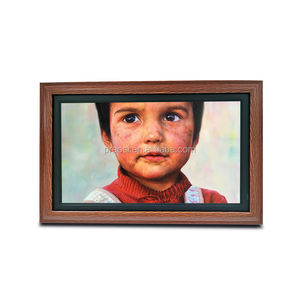 ใหม่ที่กำหนดเองแขวนผนังไม้กรอบเคลื่อนไหวเซ็นเซอร์ฟังก์ชั่นอิเล็กทรอนิกส์ดิจิตอลกรอบ18.5 19นิ้ว - Product Image 1