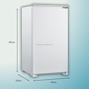 Réfrigérateur encastrable sous comptoir de 129 litres, étagères en verre réglables, éclairage LED, porte réversible pour cuisine compacte, appartement - Product Image 4