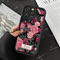 Coque de téléphone portable à motif floral en promotion pour iPhone 16 15 17 Air Pro Max 14 13, coque arrière givrée antichoc couleur bonbon