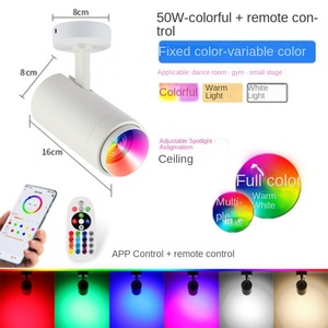 Spot LED sur rail RGB noir, contrôle par application, faisceau réglable, lumière du jour 6000K, CRI 90, intensité variable, pour présentoirs de magasin et usage domestique - Product Image 5