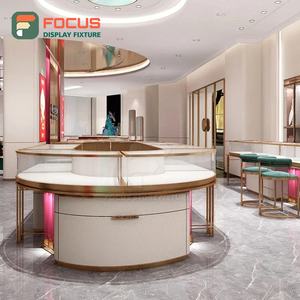 Vitrine à bijoux en verre de qualité supérieure, comptoir à bijoux en bois, vitrine à bijoux moderne de luxe haut de gamme avec éclairage LED - Product Image 3