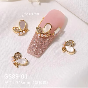 Paso Sico <span class=keywords><strong>2022</strong></span> Venta al por mayor de lujo: Diseño de dijes de circonita y aleación 3D con mariposas, lazos, perlas y flores para decoración de <span class=keywords><strong>uñas</strong></span> DIY - Product Image 3
