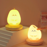 Silicone Touch Control Bedside Slaaplamp Dimbare Lamp USB Oplaadbaar Aangepaste IP Figuur Vormgeving Peer Nachtlamp