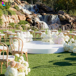 LEDA High Quality Outdoor Wedding Events Decoration White Acrylic Detachable Round Stage - Product Image 2