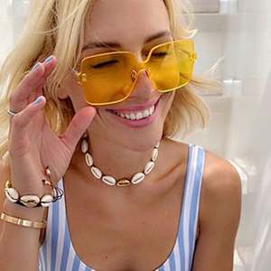 Gafas de Sol Cuadradas Vintage con Logotipo Personalizado de Moda 2020, Gafas de Sol Extra Grandes sin Montura con Protección UV400 para Mujer - Product Image 3