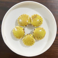 Lot de 10 perles en argile céramique colorées 11*12mm, faites à la main, motif graffiti, pour la création de bijoux DIY
