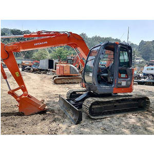 Excavatrice sur chenilles hydraulique HITACHI d'occasion ZX75 Zero Tail Swing Mini 7,5 tonnes ZX Zaxis 75 US ZX75US 7,5T 7,5 tonnes pour l'aménagement paysager - Product Image 1