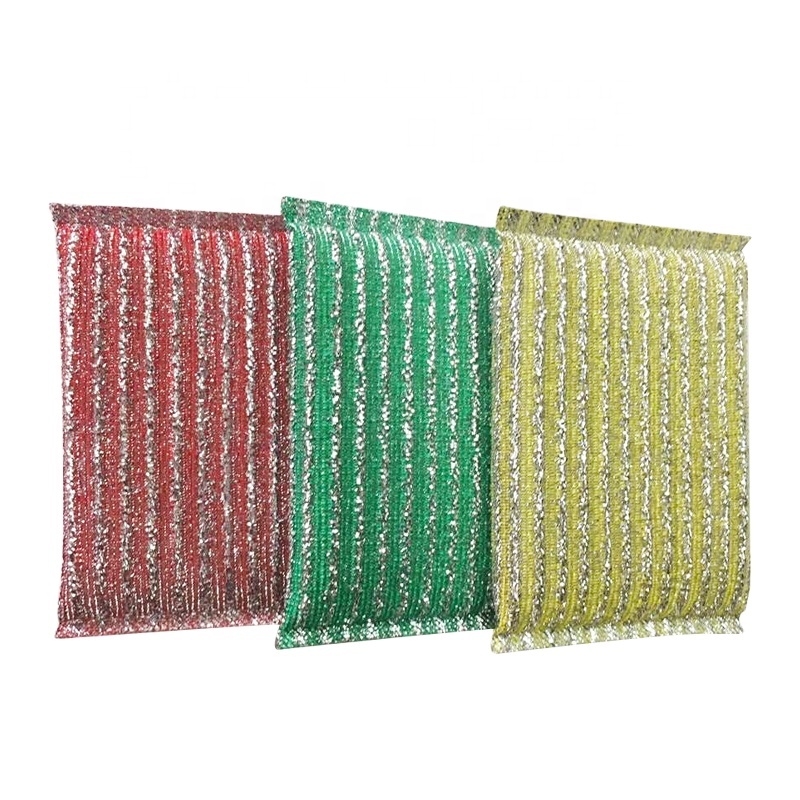 Губка для мытья посуды гладкая Серебристая золотистая губка для мытья кухни